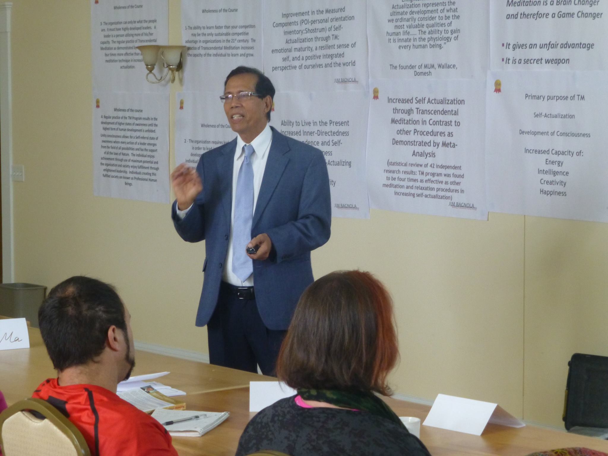 talking to students at MIU